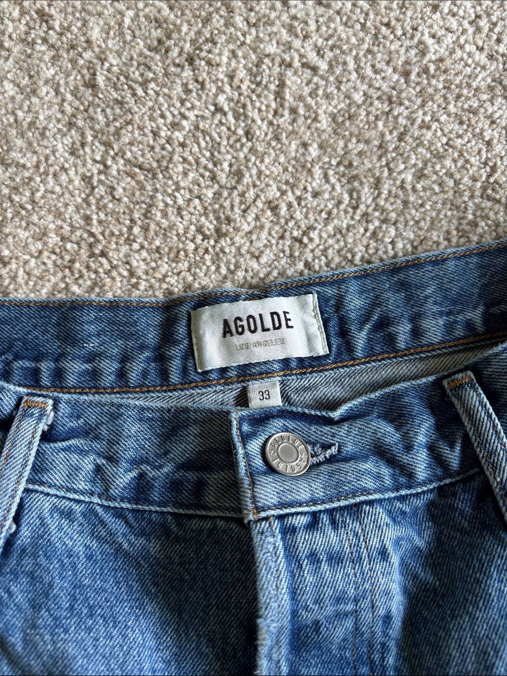 Agolde Riley High Rise Straight Crop Jeans - Picture 2 of 6